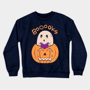 Halloween Pumpkin Head Book Crewneck Sweatshirt